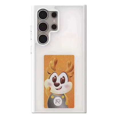 Inkaura dynamic phone case featuring a playful cartoon character on a white background.
